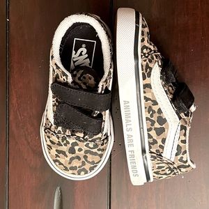Cheetah / Leopard print toddler Velcro vans